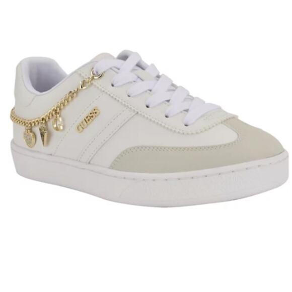 GUESS Naoko Charm Lace Up Court sneakers white - 8 - Picture 2 of 12